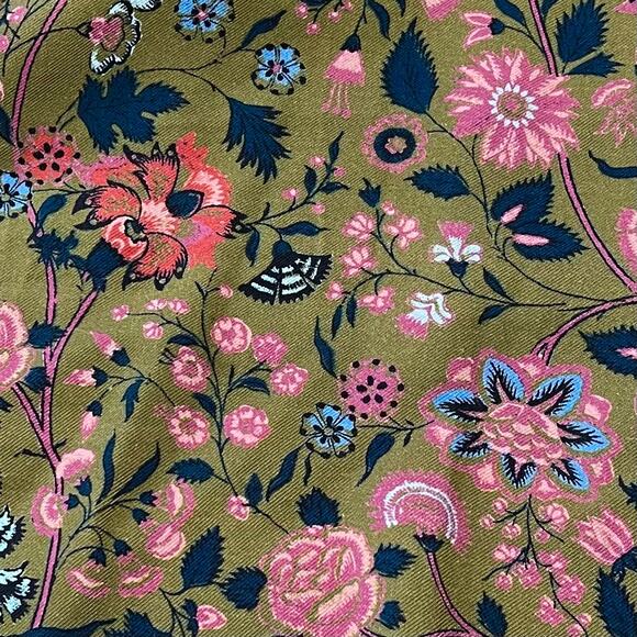 Sundance Madora Pants Womens Size M Olive Green Multi Floral Print Drawstring - Picture 10 of 16